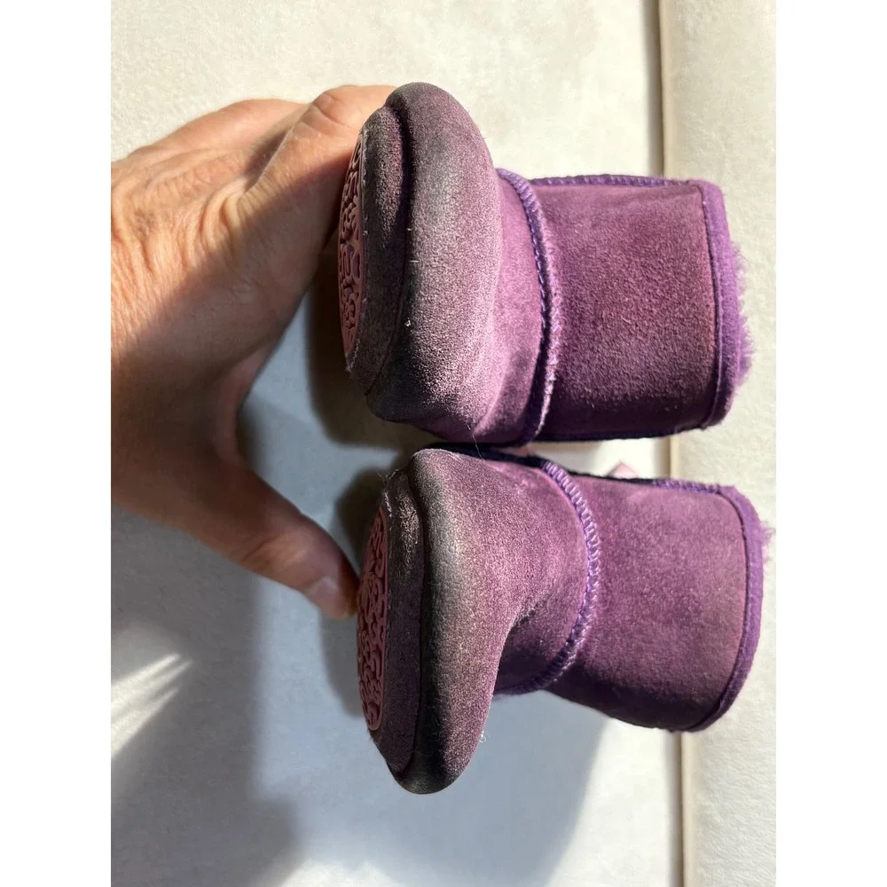 UGG Australia Jesse Bow Purple Suede Baby Boots Infant Size 4/5 1006483I